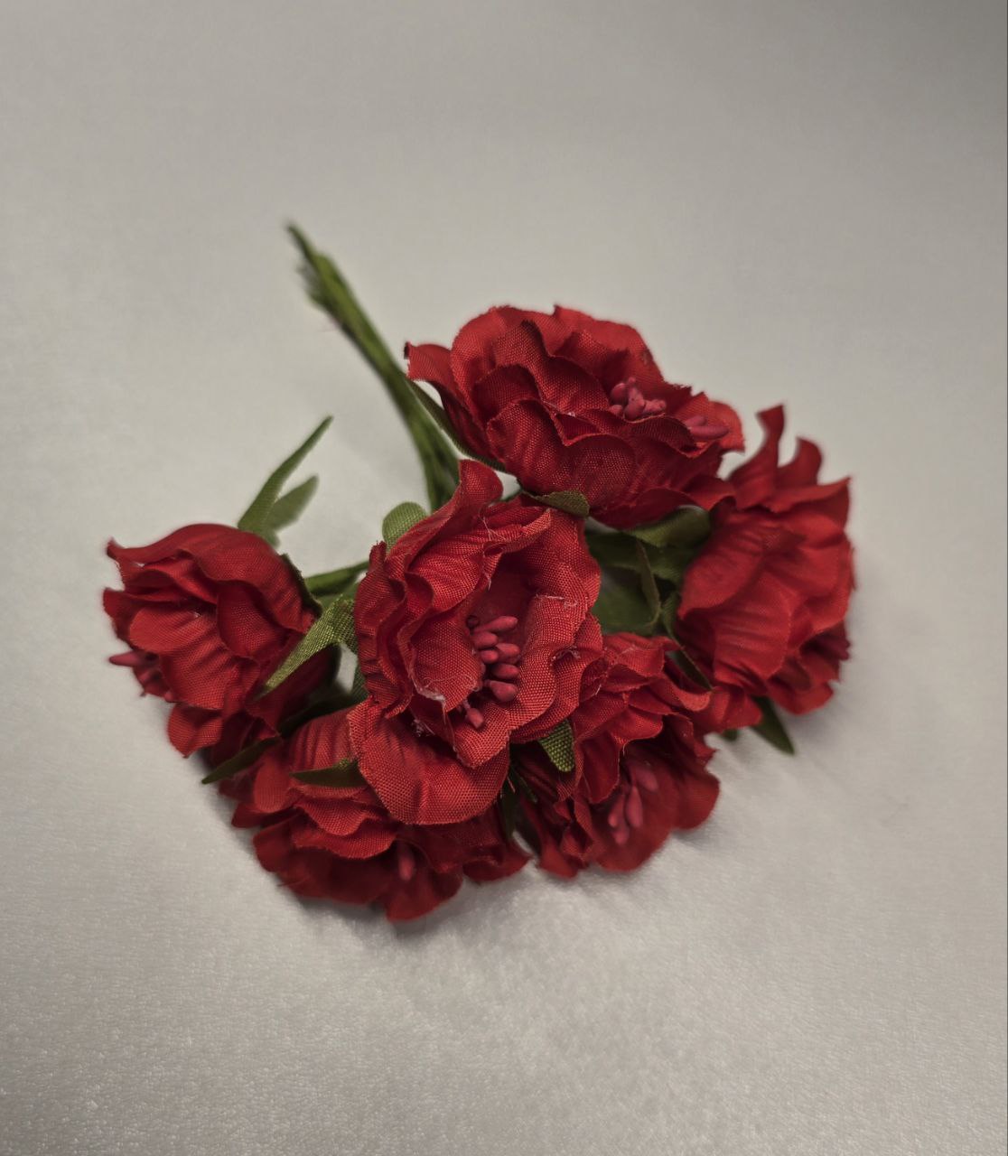 Декоративные цветы 3см (6шт) красные