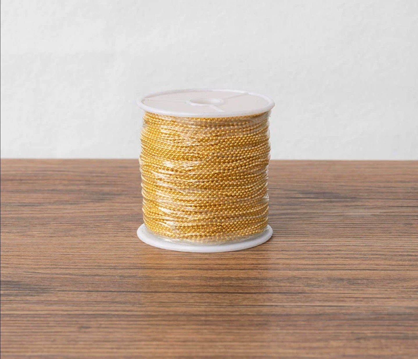 Шариковая цепь 1,5мм 10ярдов Золото